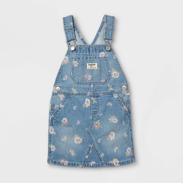OshKosh B'gosh Toddler Girls' Floral Denim Dress - Blue | Target
