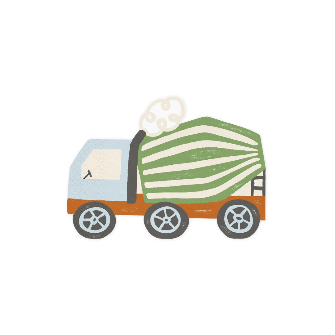Construction Vehicle Dessert Napkins 20ct | Under Construction Birthday | Dump Truck Party | Digg... | Etsy (US)