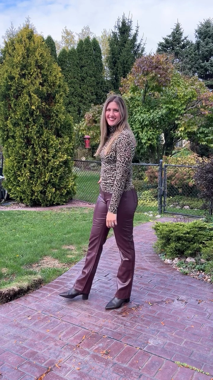 Pants that scream perfection for this fall, both in fit and length! Love the option to dress up or down with a sweater. I’m wearing 31x37, they are 30% off right now and linked on LTK! #partnership #americantall #wethetall #tallfauxleatherpants

#LTKTall #LTKMidsize #LTKFindsUnder100