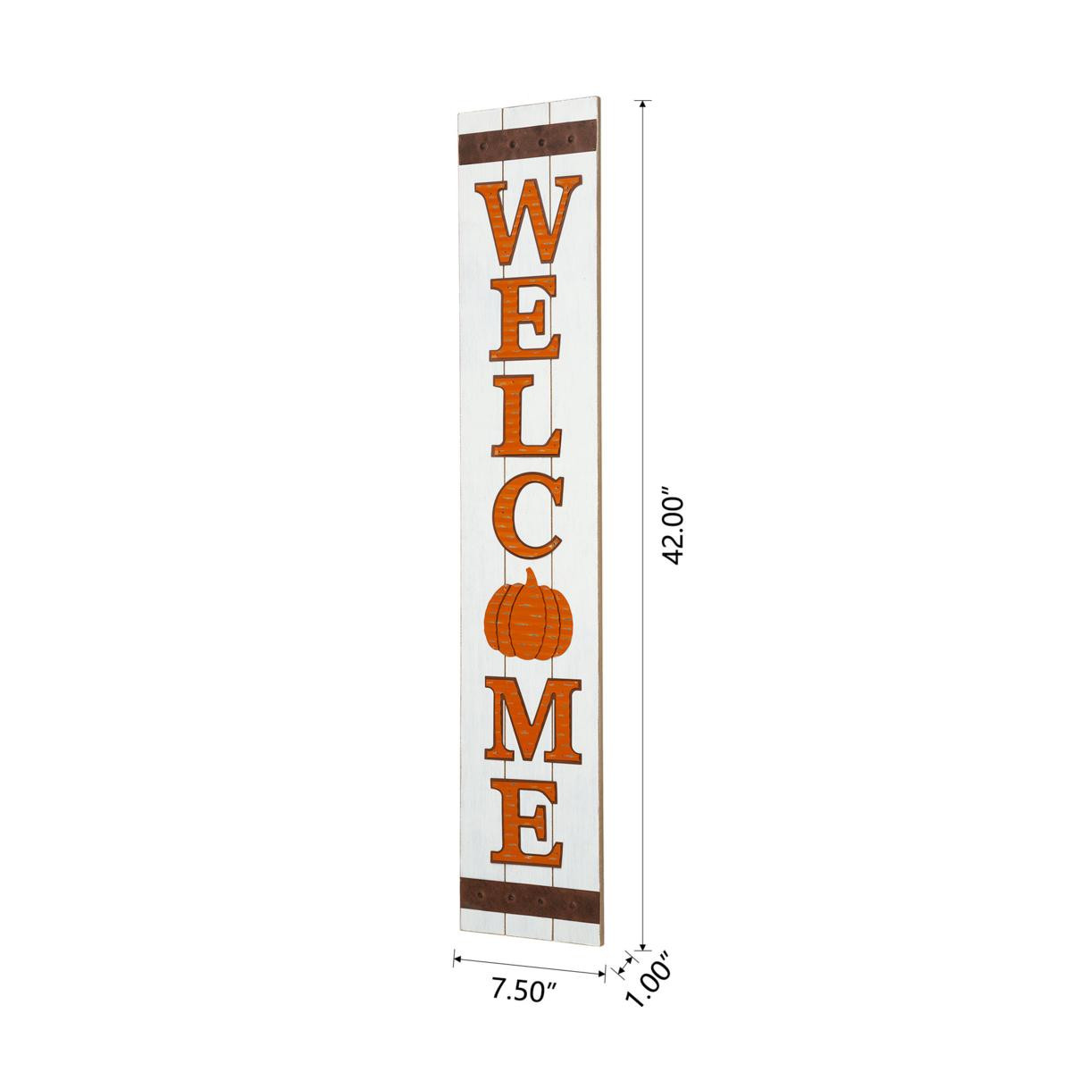 Glitzhome 42in.H Fall Wooden WELCOME Porch Sign - 20648871 | HSN | HSN