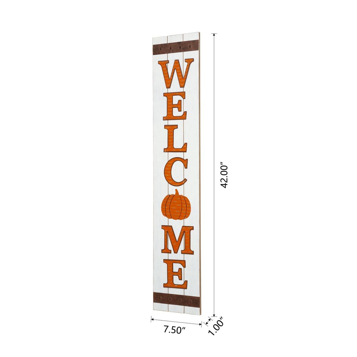 Glitzhome 42in.H Fall Wooden WELCOME Porch Sign - 20648871 | HSN | HSN