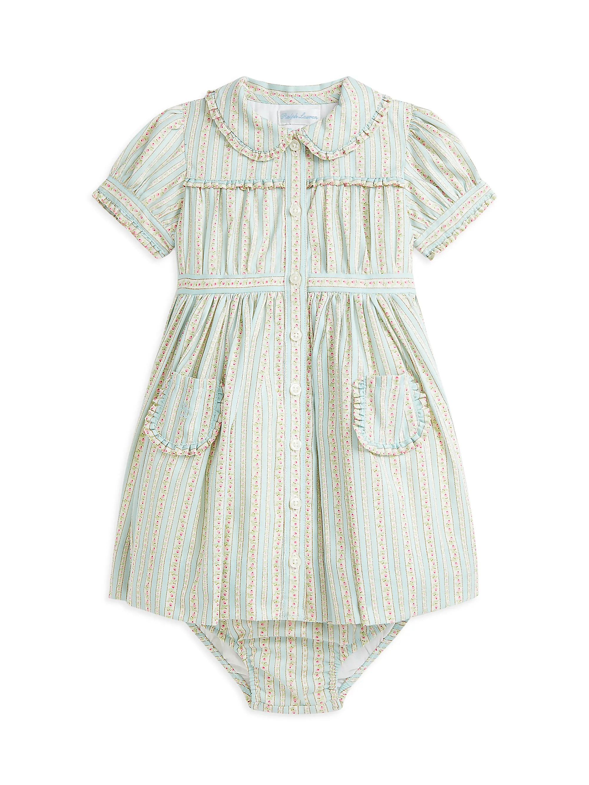 Baby Girl's Floral Striped Shirtdress & Bloomers Set | Saks Fifth Avenue