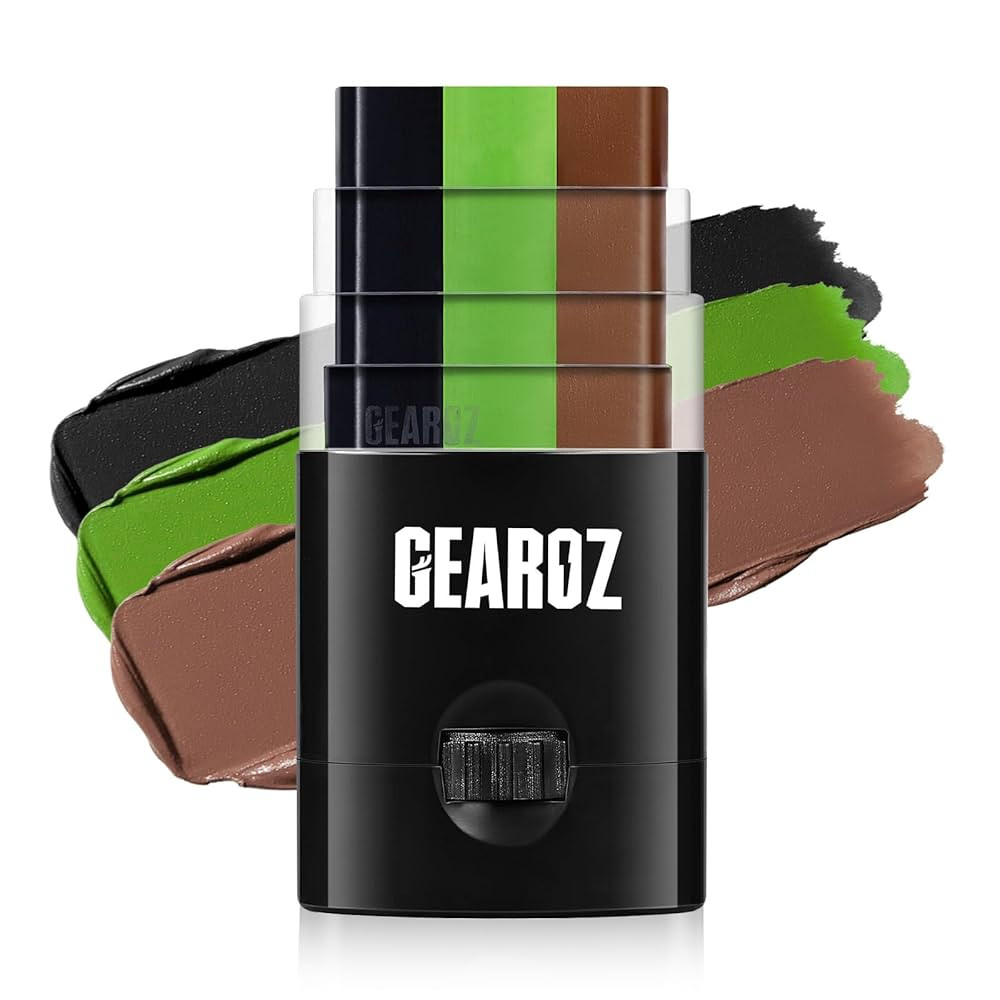 3-Color Camo Hunting Face Paint Stick, Camouflage Deer Hunting Concealment Face Body Makeup Paint... | Amazon (US)