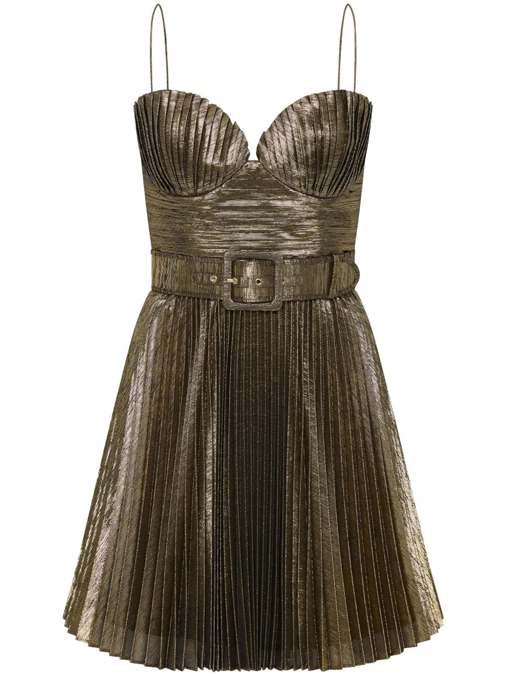 Rebecca Vallance Josie metallic-finish Minidress - Farfetch | Farfetch Global