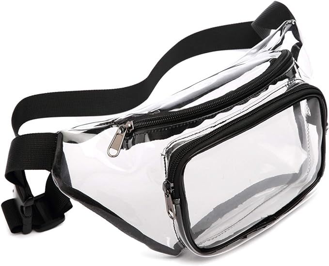 Fanny Pack, Veckle Clear Fanny Pack Waterproof Cute Waist Bag Stadium Approved Clear Purse Transp... | Amazon (US)