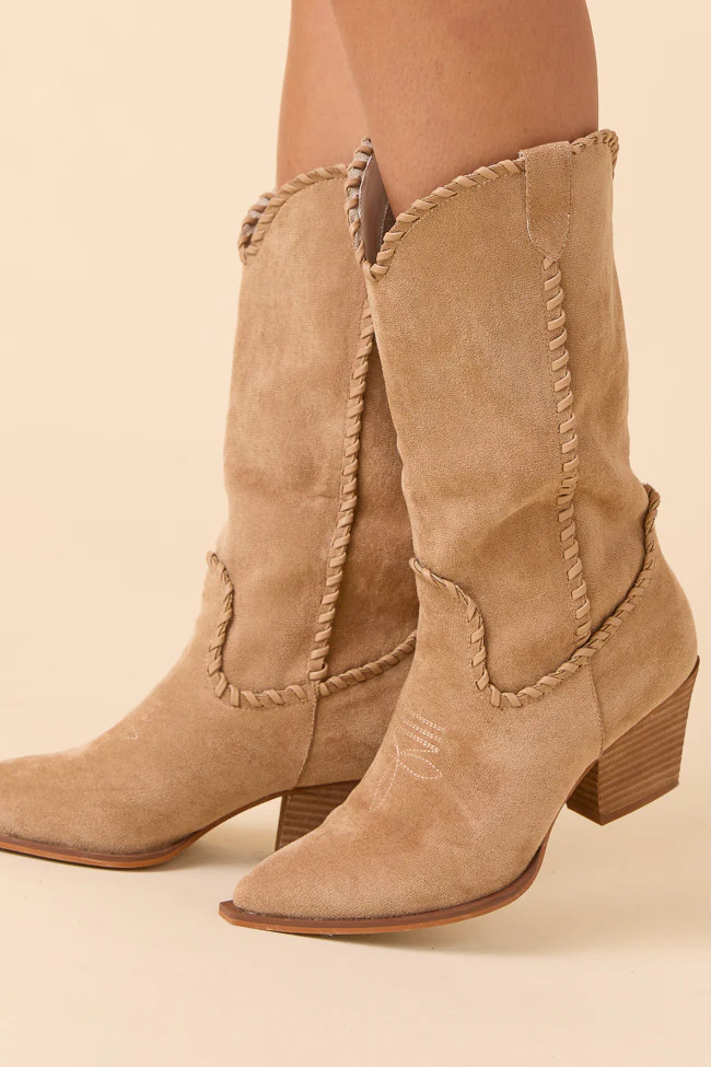 Tilley Almond Whipstitch Cowboy Boots SALE | Pink Lily