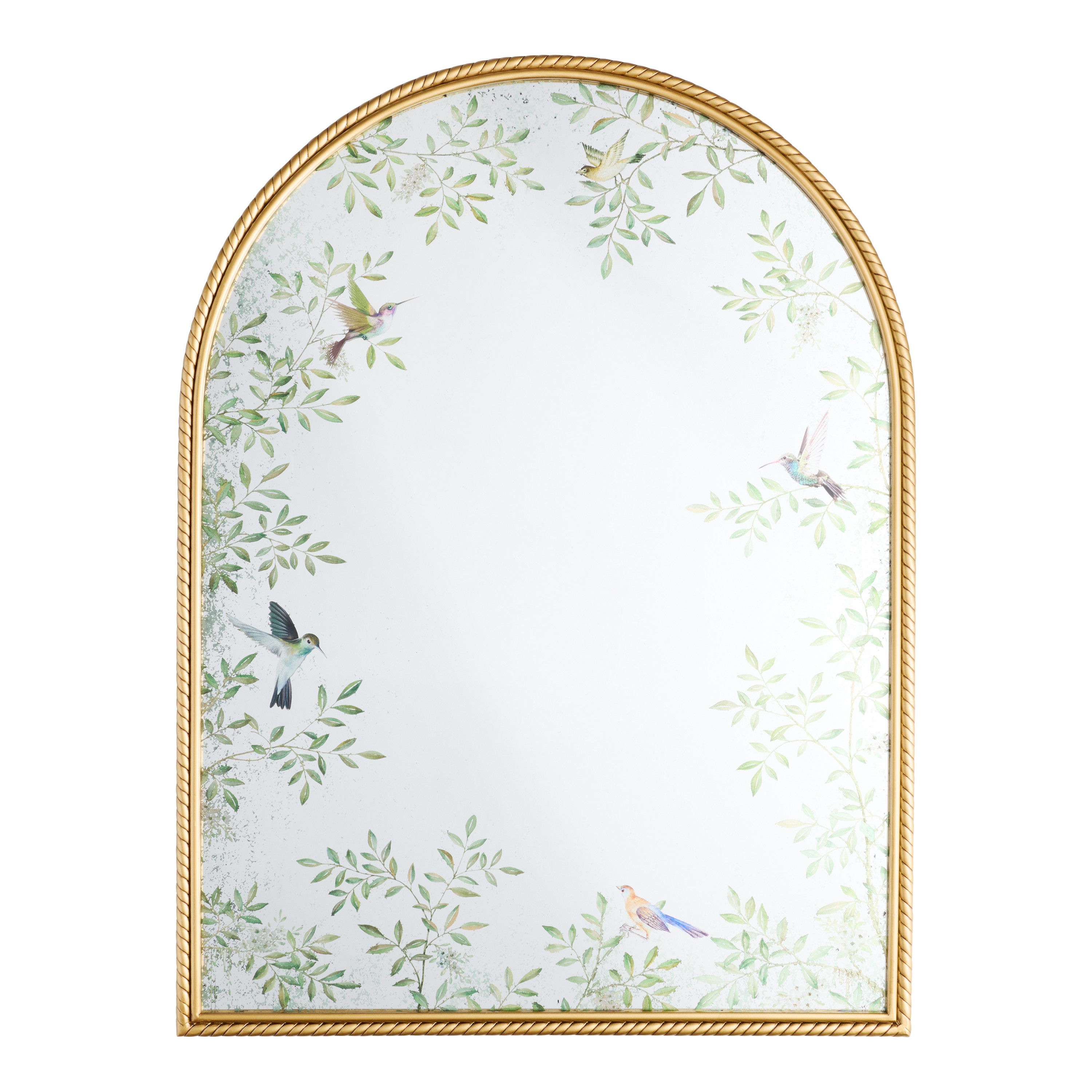 Antique Gold Arch Bird and Branch Wall Mirror | World Market