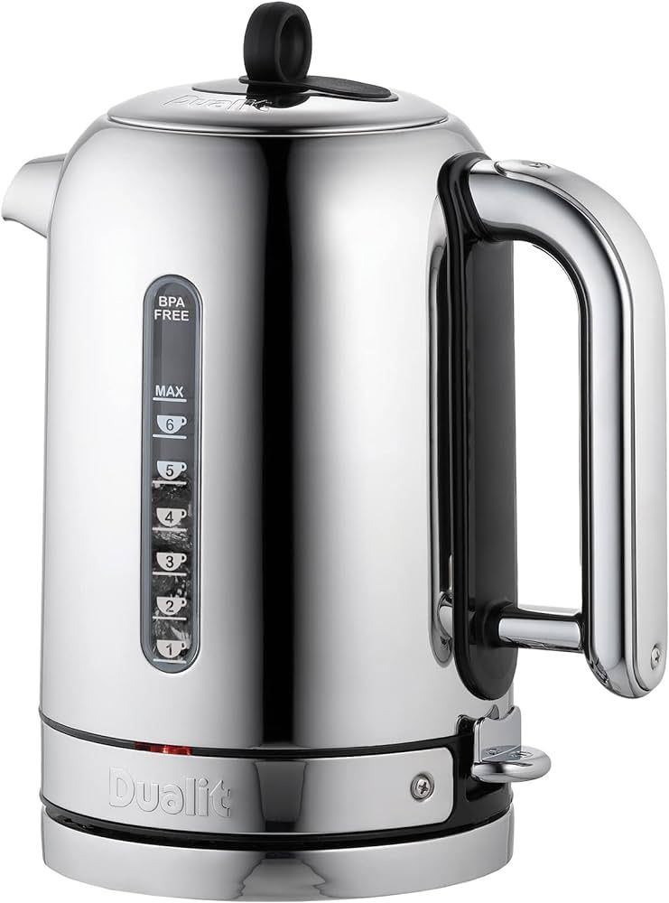 Dualit Classic Kettle - Polished Stainless Steel with Black trim- Quiet boiling kettle - 90 Secon... | Amazon (US)