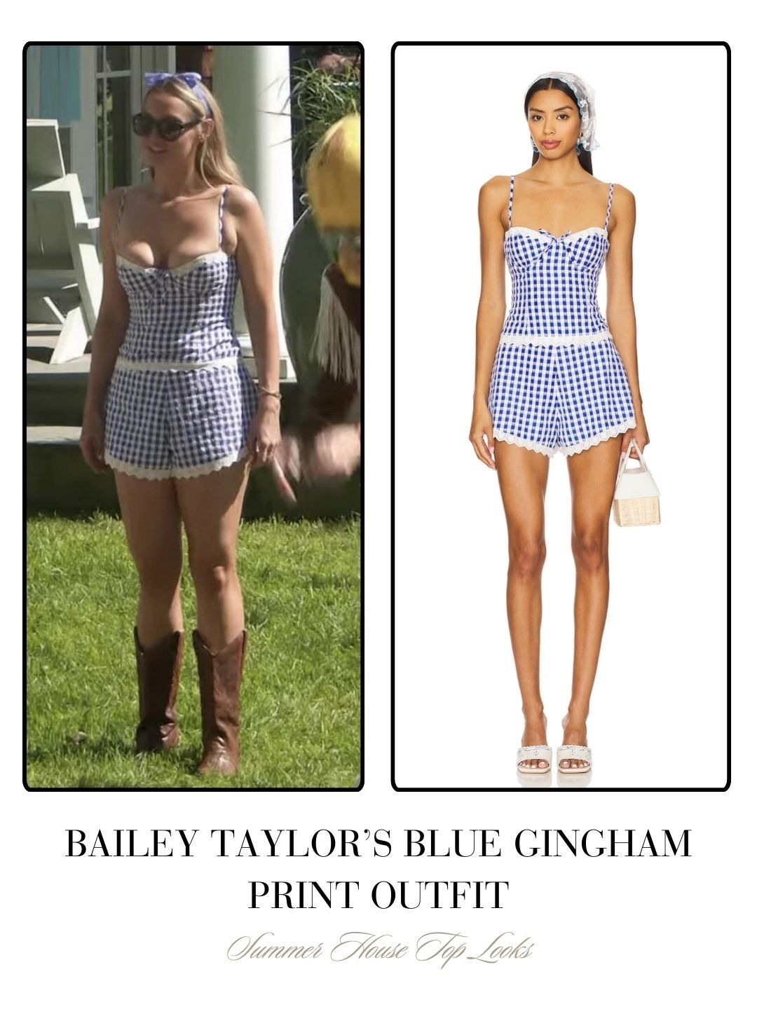 Bailey Taylor’s Blue Gingham Print Outfit 