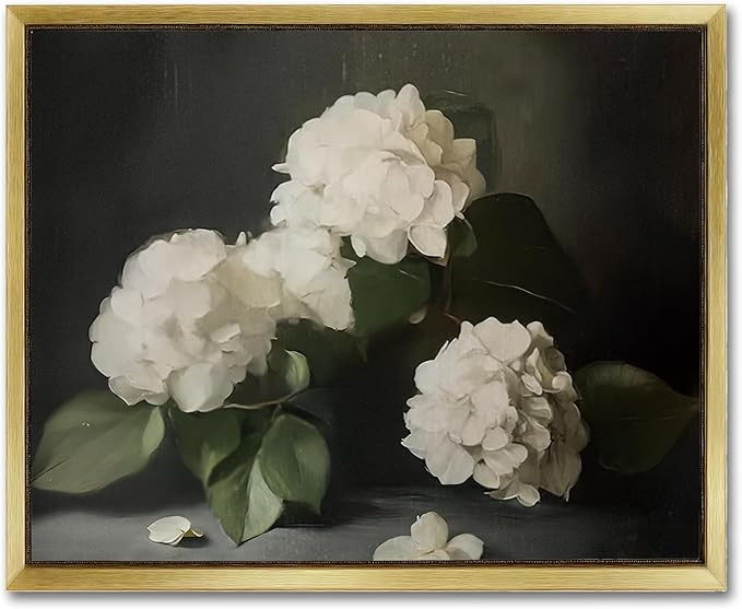 AIMAILON Vintage Gold Canvas Wall Art Framed Decor Classical Botanical Aesthetic Picture Blooming... | Amazon (US)