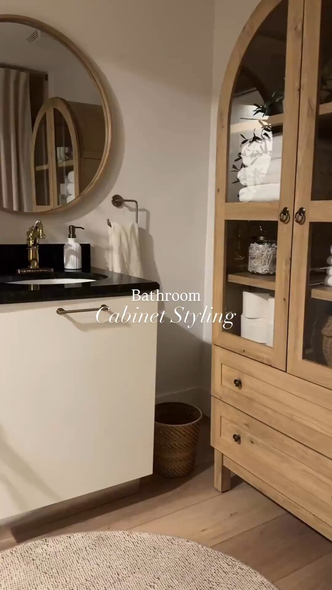 Bathroom cabinet styling! Loving this arch cabinet in a bathroom. It looks beautiful and provides so much storage! 

Bathroom decor,  bathroom styling 



#LTKHome