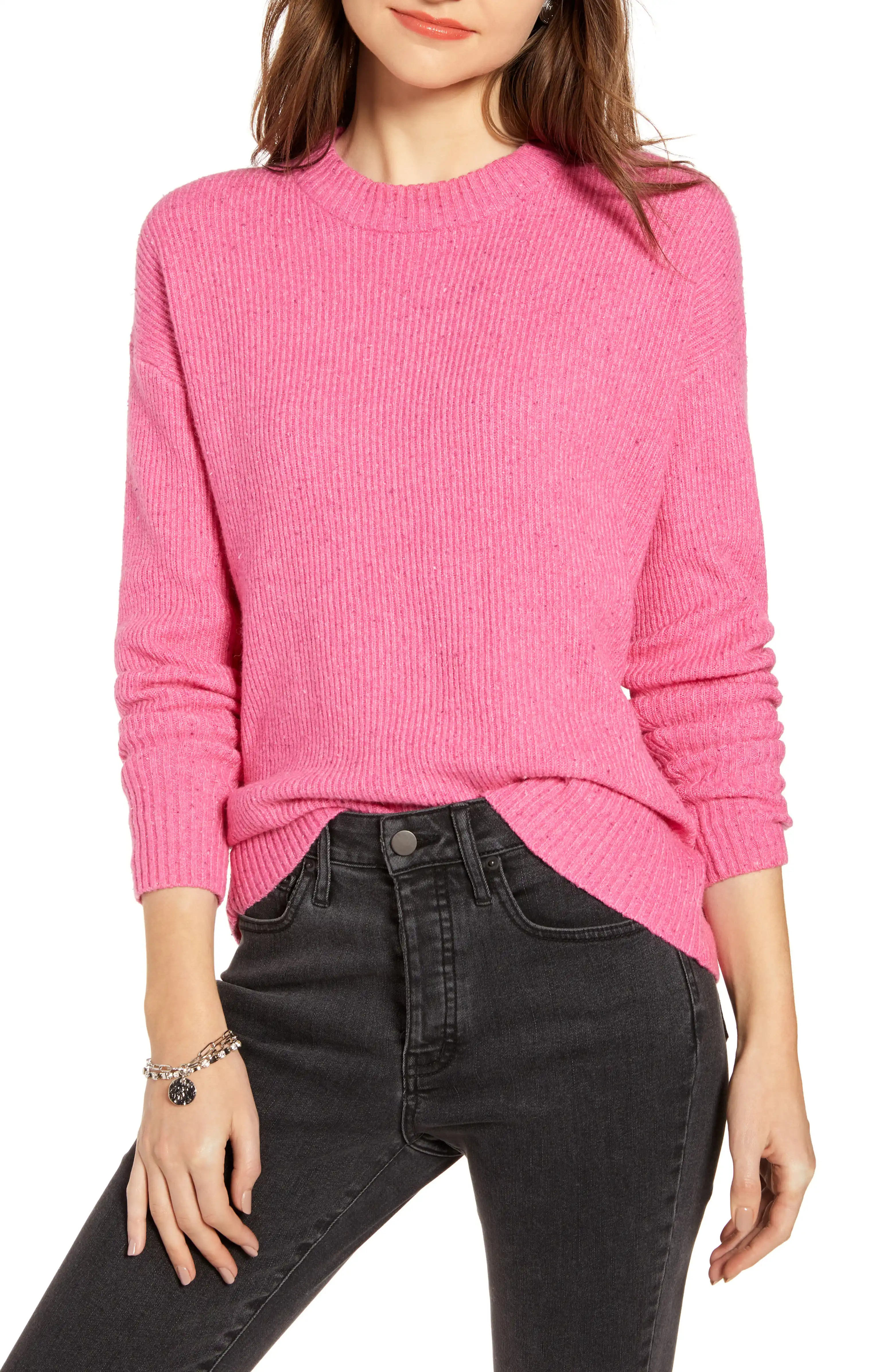 Flecked Crewneck Sweater | Nordstrom