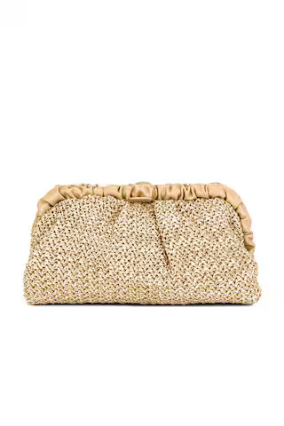 olga berg Amalia Pleated Woven Clutch in Natural from Revolve.com | Revolve Clothing (Global)