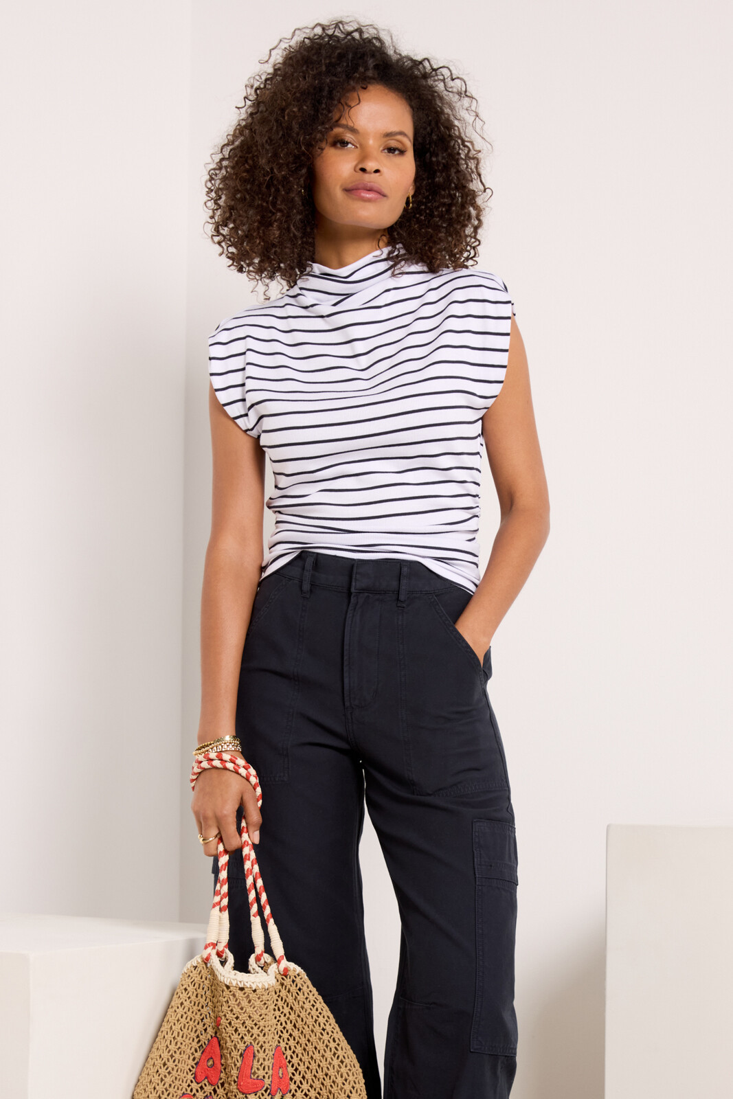 Amara Stripe Rib Top | Evereve