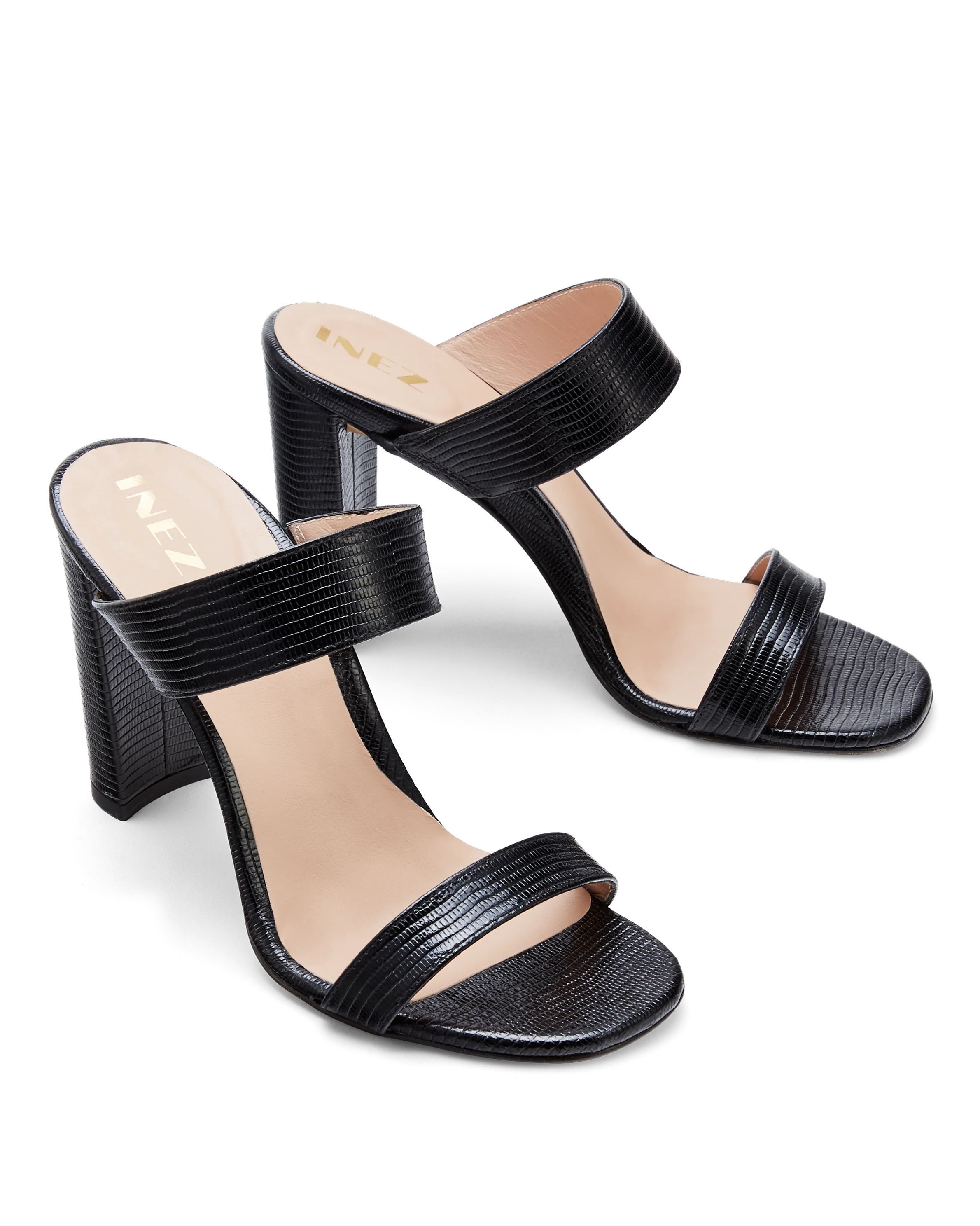 INEZ: Sara: Black Lizard Emboss | Inez 