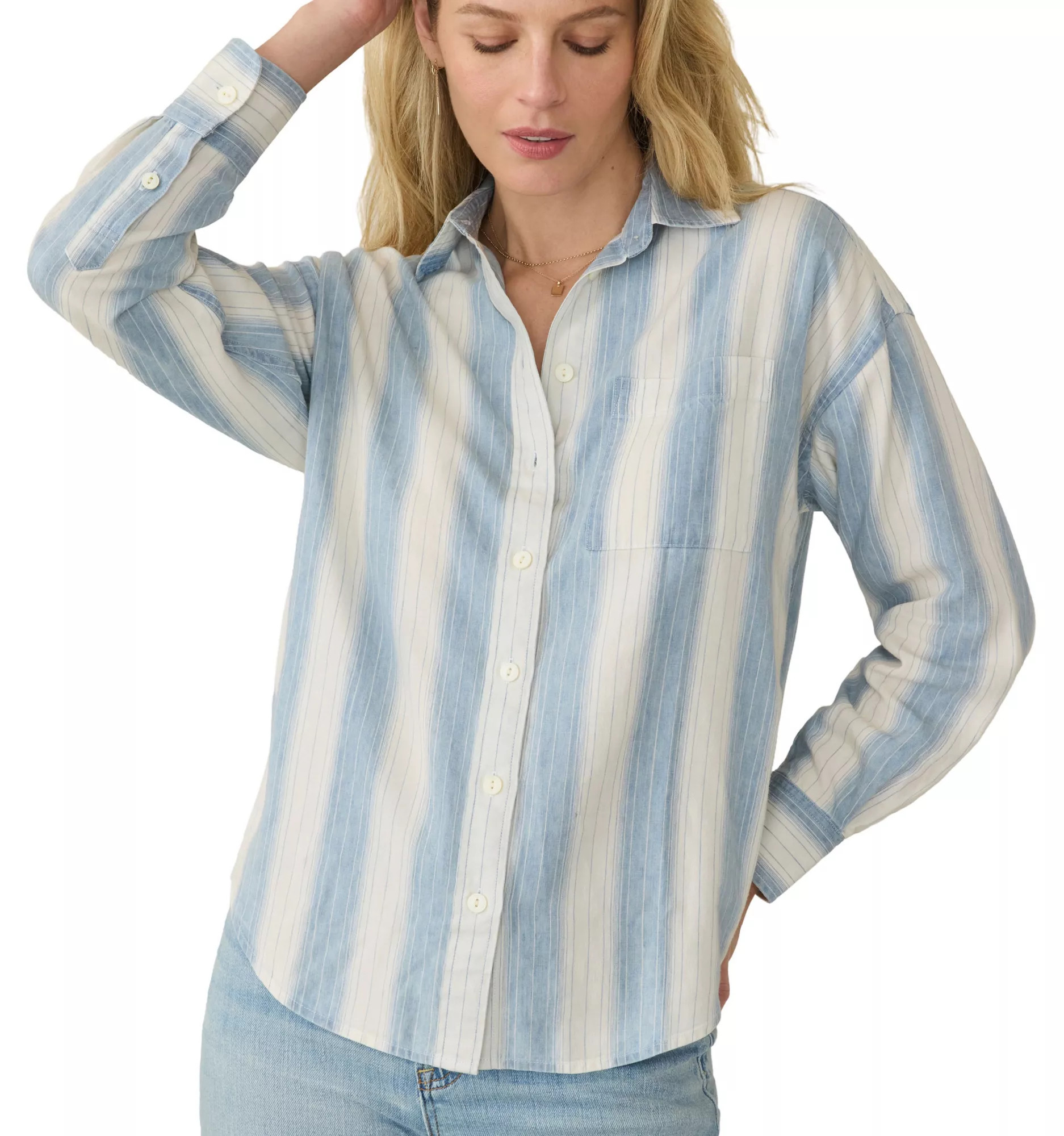 Faherty Women's Tried & True Chambray Relaxed Shirt | Public Lands