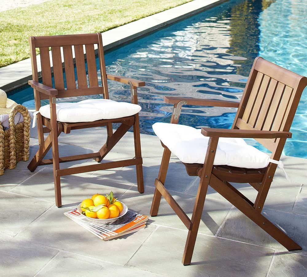 Chatham FSC® Mahogany Folding Outdoor Dining Chair | Pottery Barn (US)