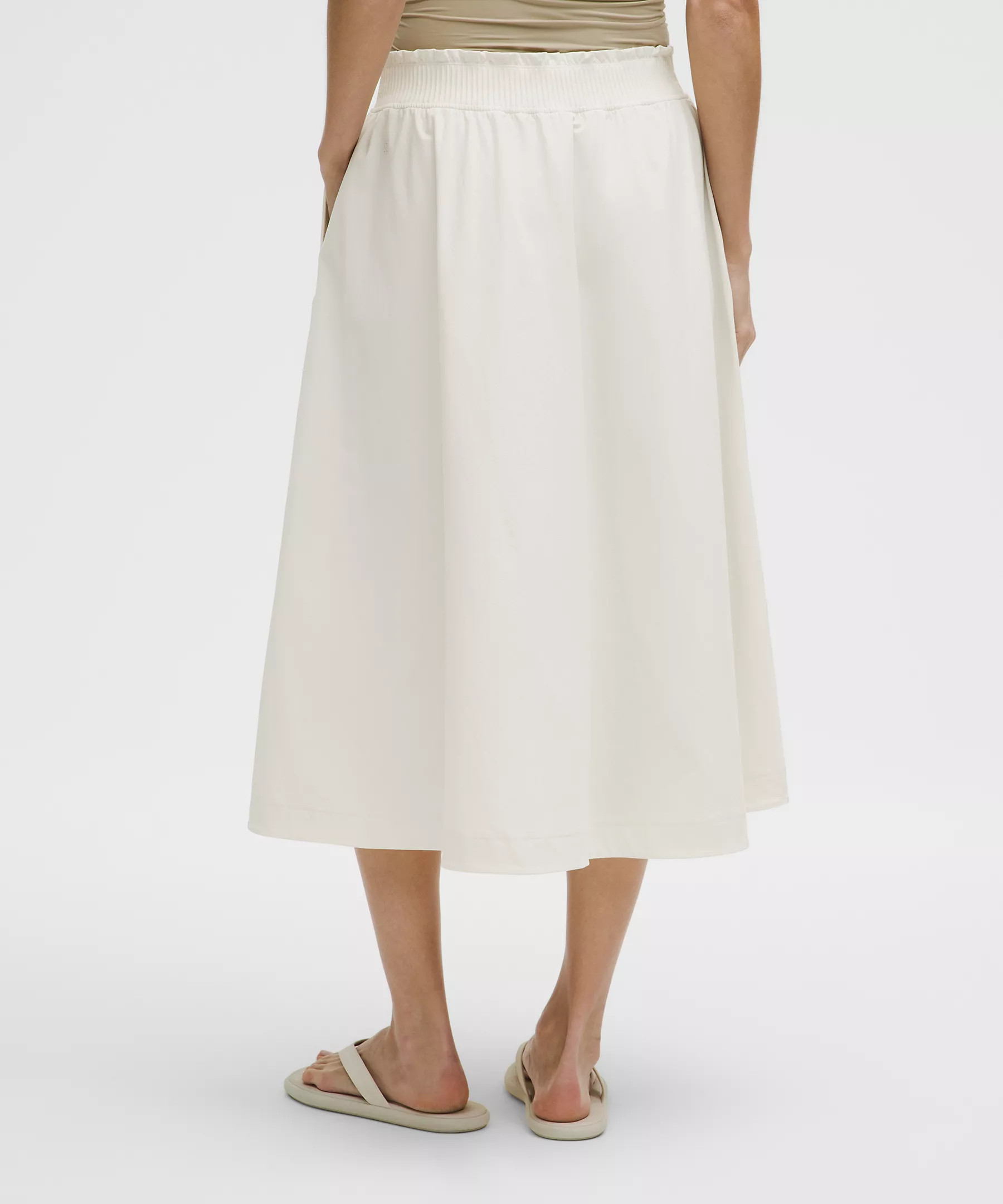 Stretch Woven Ruffle-Waist Midi Skirt | Women's Skirts | lululemon | Lululemon (US)