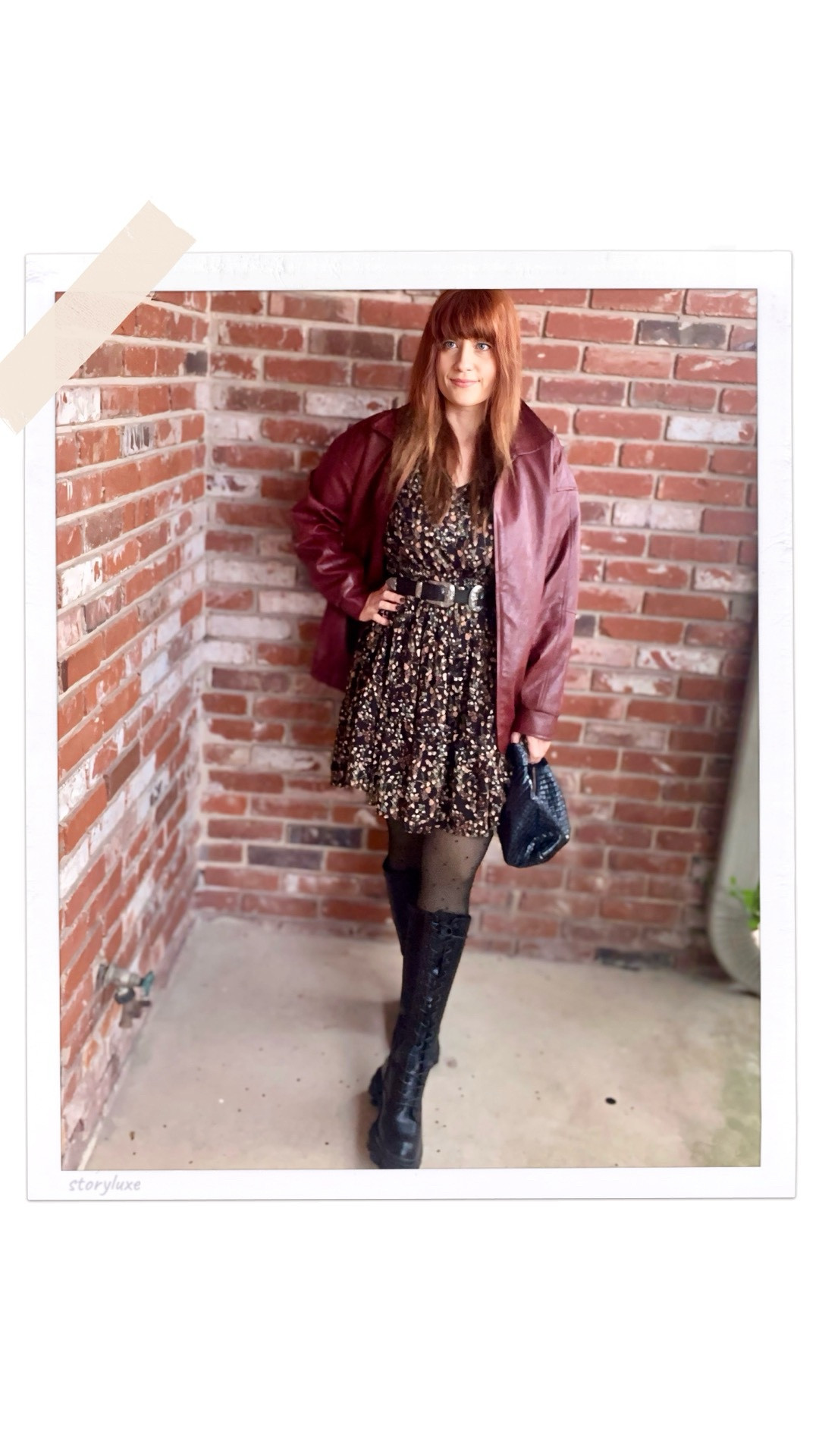 I’m wearing an oversized burgundy leather jacket, western belt and combat boots from Amazon.
The dress is sold out but I linked similar ones 



#LTKootd #LTKTall