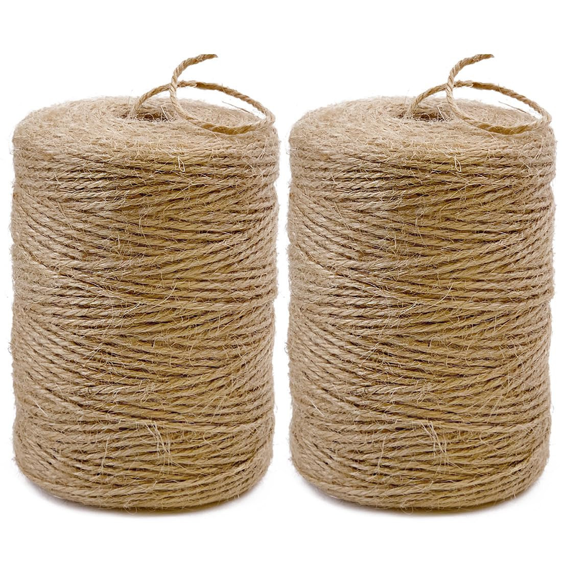 2Pack 2mm Natural Jute Twine String 1600 Feet Long Twine String for Crafting Gardening Gift Wrapp... | Amazon (US)