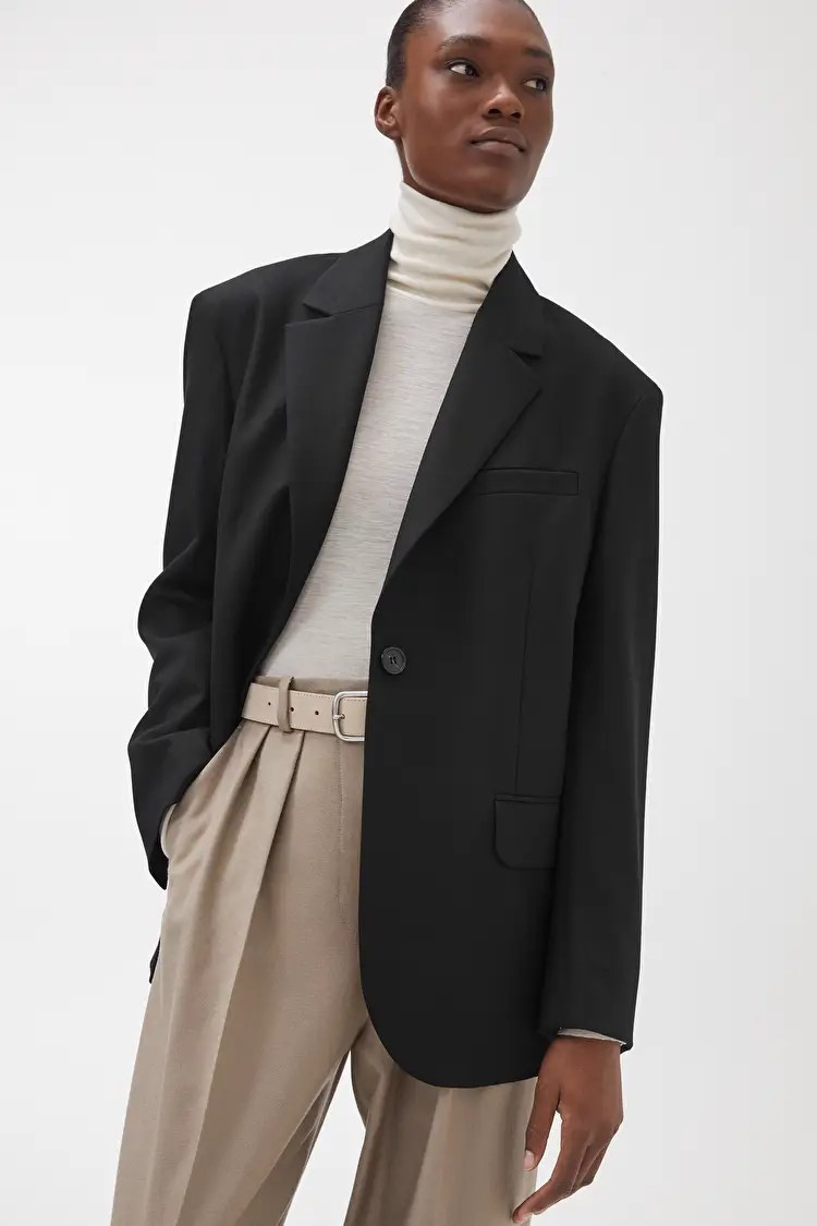 Oversized Wool Hopsack Blazer | ARKET (US&UK)