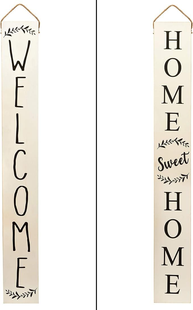 MAINEVENT Tall Outdoor Welcome Sign For Front Porch Standing Decor, 2 Sided 5 ft Front Porch Deco... | Amazon (US)