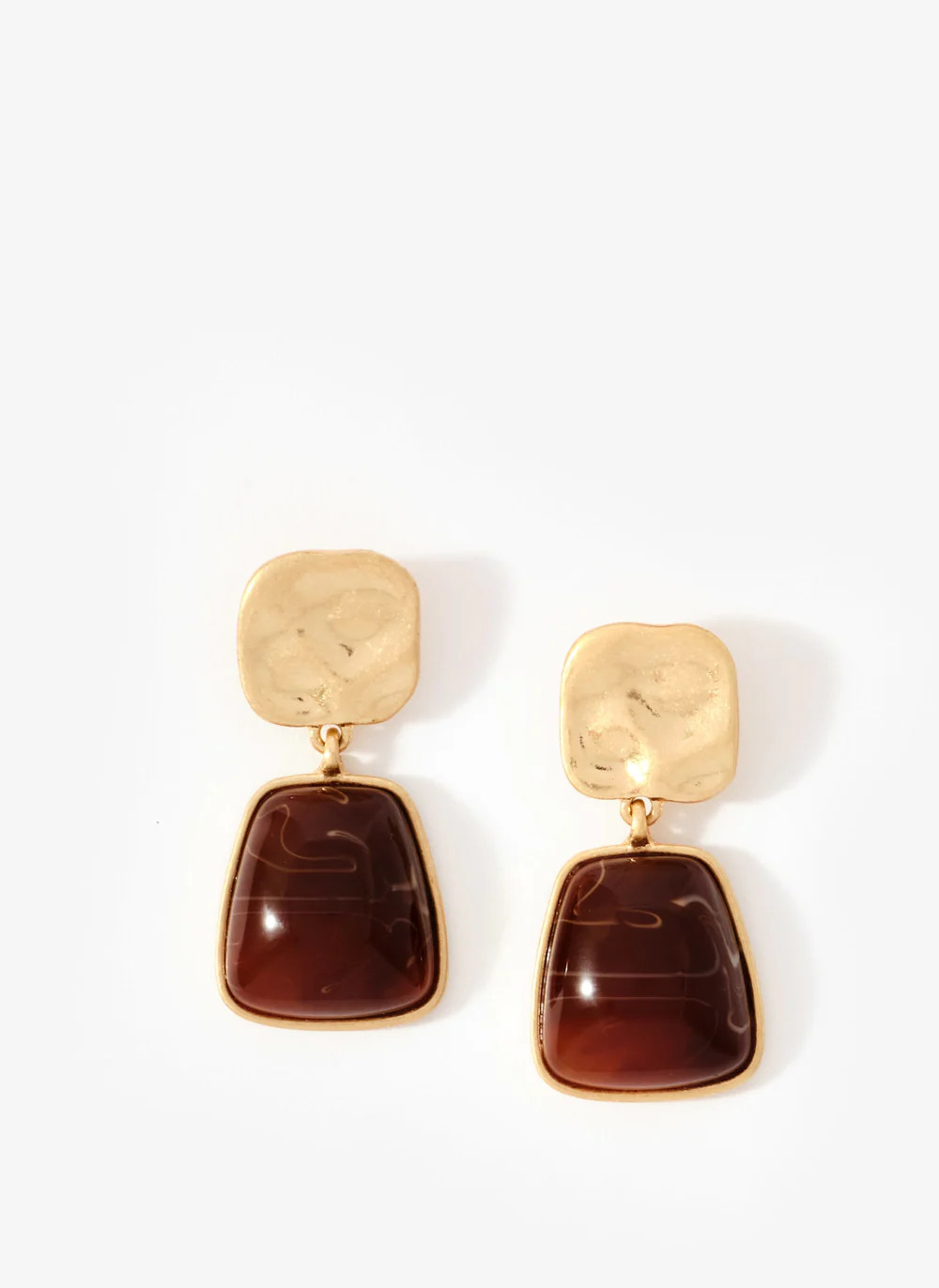 Gold Tone Stone Earrings | Mint Velvet