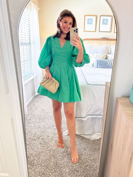Pretty dress for summer! Wearing an XS — runs big!

Green dress // wedding guest // summer dress 

#LTKStyleTip