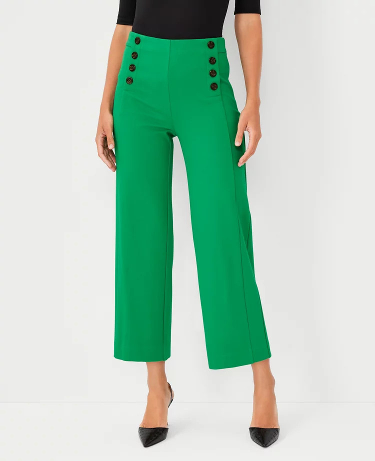 The High Rise Wide Leg Crop Sailor Pants | Ann Taylor (US)