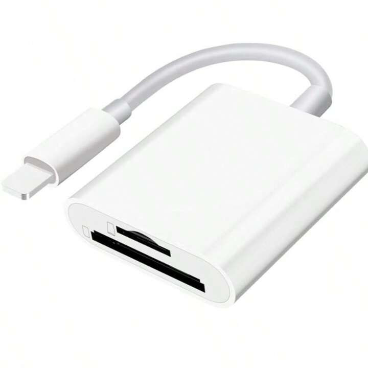 Lector De Tarjetas Sd Compatible Con Cámara Iphone Ipad, Lector De Tarjetas De Memoria Con Ranur... | SHEIN