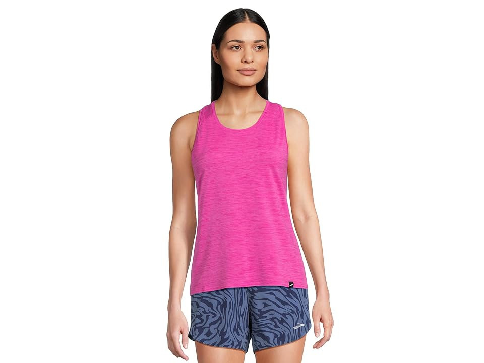 Brooks Luxe Tank Women's Clothing Heather Magenta: XS (US Women's 0-2) | Zappos.com
