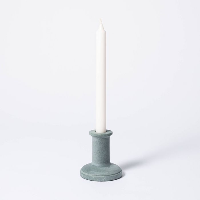 3.5" x 3.5" Soapstone Taper Candle Holder Gray - Threshold™ designed with Studio McGee | Target