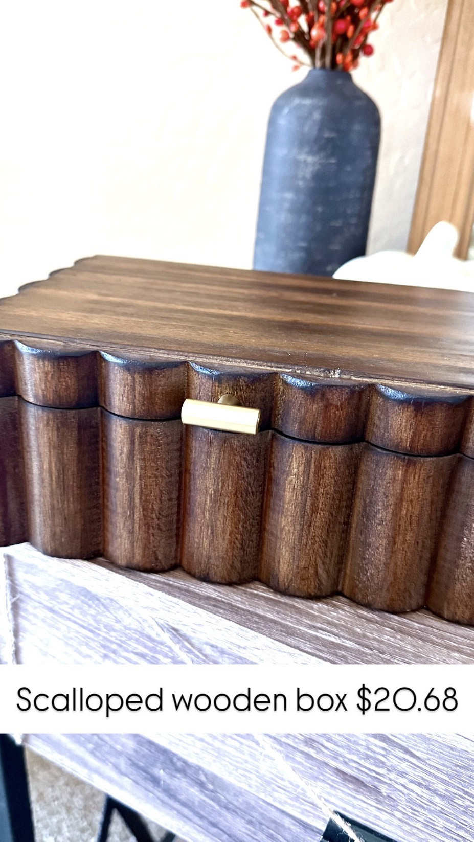 Beautiful Scalloped Wooden Jewelry Box from Walmart. I had to have it! Better Homes & Gardens brand, only $20. Great to keep your jewelry organized! And it makes a gorgeous piece of decor.




Walmart fall decor, Trinket Organizer with Lid, Decorative Storage for Rings, Earrings, Keepsakes, Nightstand or Dresser Display, Natural Wood Finish, gift idea, gift for her, walmart favs, walmart home finds 

#LTKFamily #LTKFindsUnder50

#LTKHome #LTKBeauty #LTKKids #LTKSeasonal