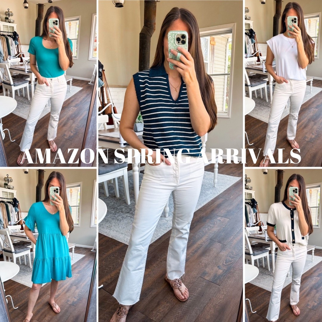 New arrivals from Amazon! Perfect for spring! Wearing size small in all 
Denim tts 
Shoes tts 

#LTKFindsUnder100 #LTKStyleTip #LTKFindsUnder50