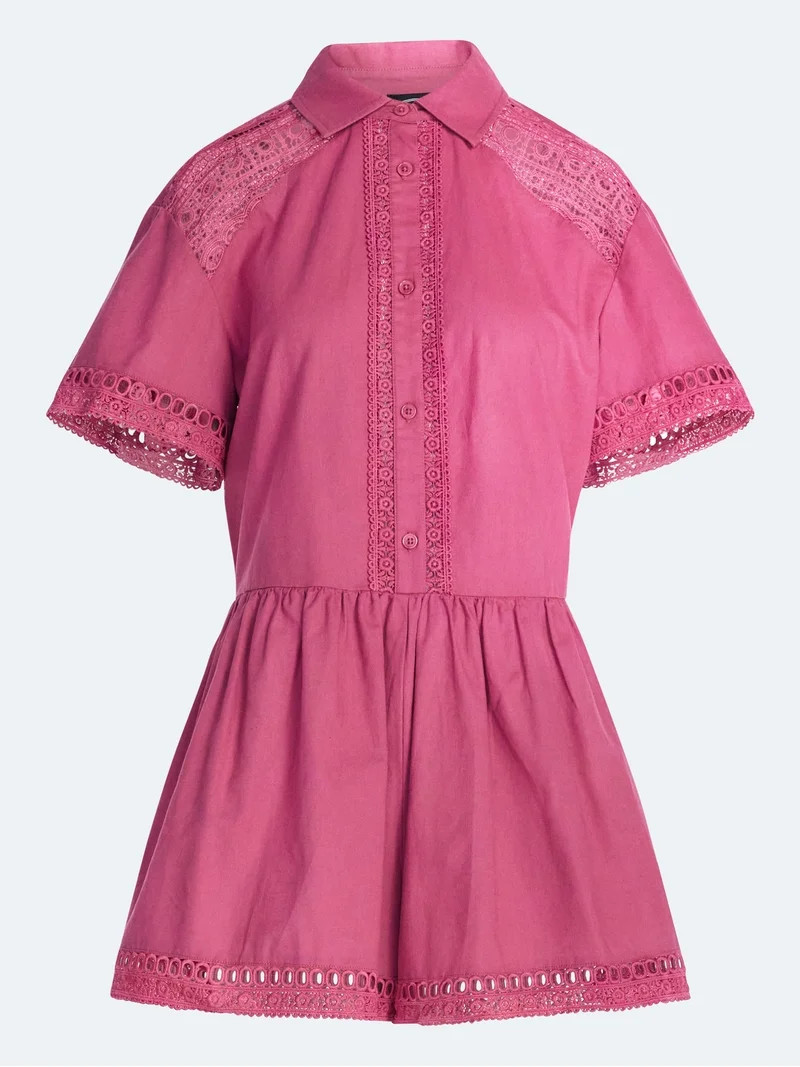 Scoop Women's Crochet Romper, Sizes XS-4XL | Walmart (US)