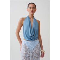 Huyen Cowl Front Modal Top / Blue Shadow | MESHKI | 3XL | MESHKI US