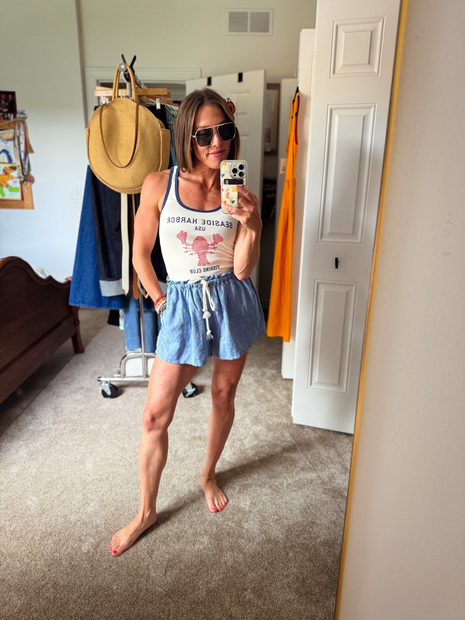 Shorts: Xs (size down if in between) / tank: Xs ($5 🤯) / jelly shoes fit tts.