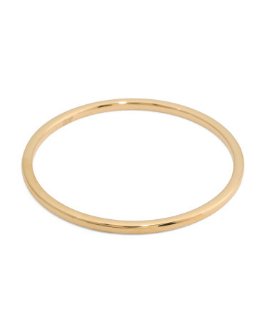 Made In Italy 14kt Gold Polished Bangle Bracelet | TJ Maxx