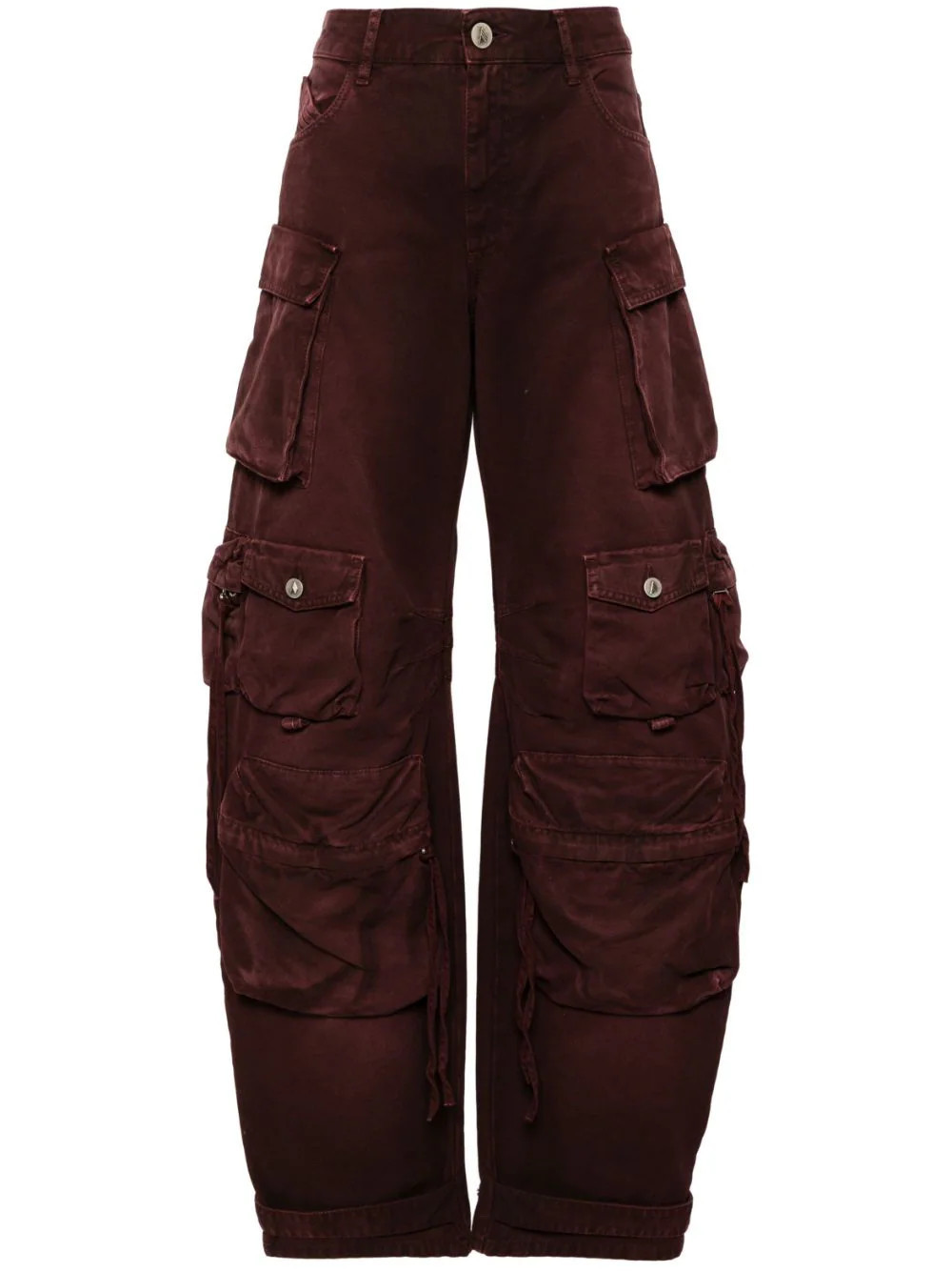 The Attico Fern mid-rise cargo jeans - Red | Farfetch Global