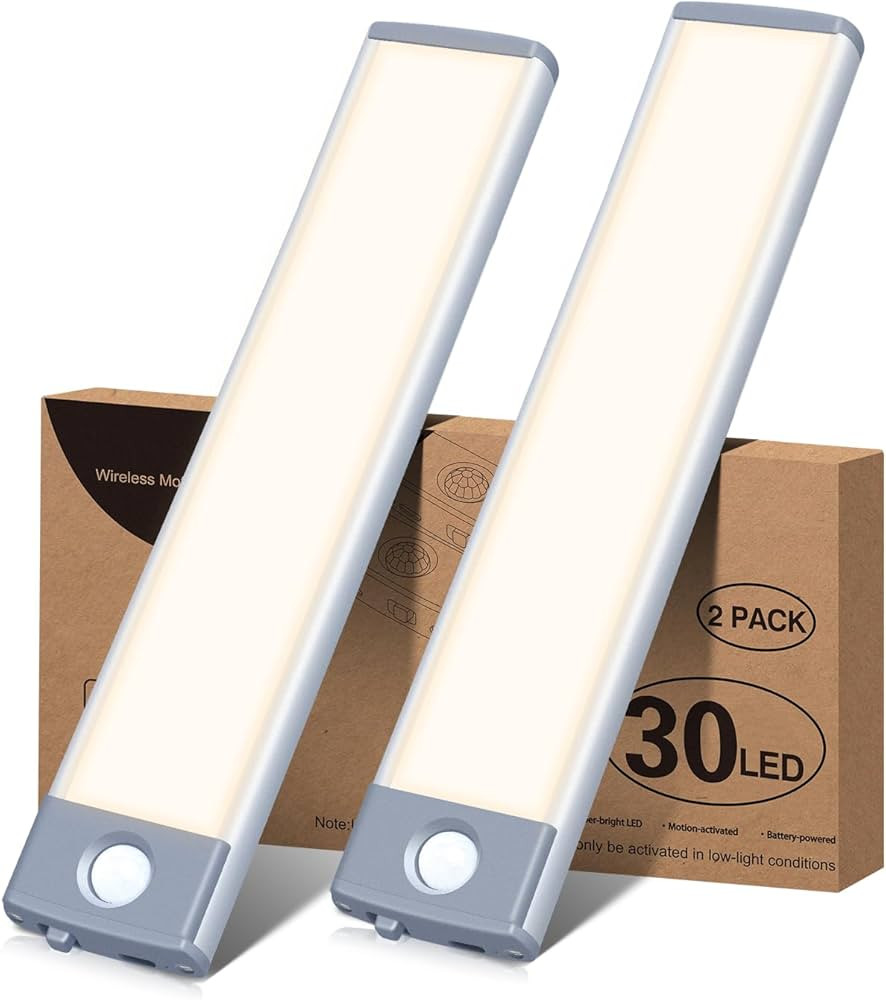 PRIORARE Motion Sensor Led Under Cabinet Lighting Wireless Cabinet Light Rechargeable, Closet Lig... | Amazon (US)