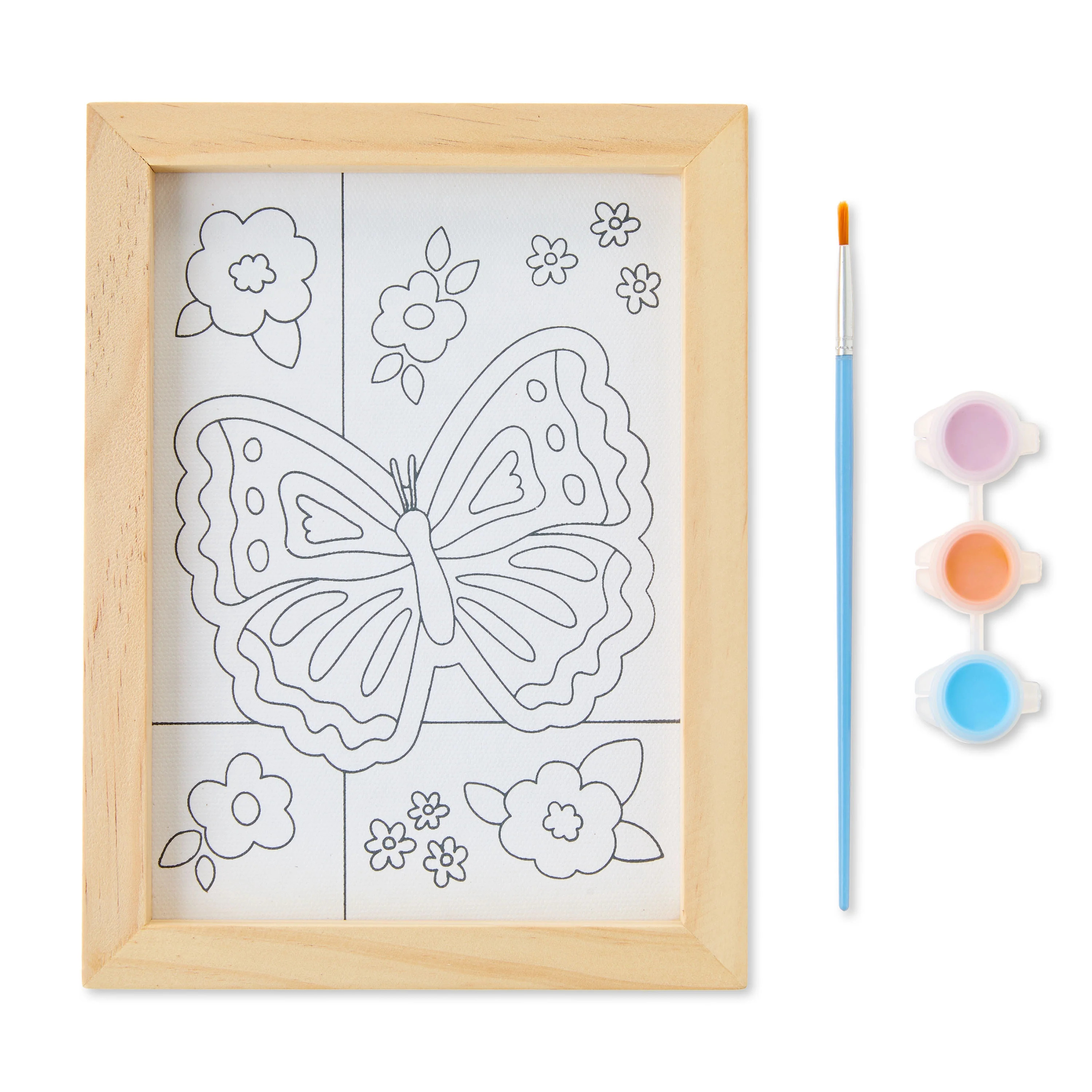 Paint Your Own Butterfly Canvas Arts and Crafts Kit, 5 Pieces, Easter by Way To Celebrate | Walmart (US)