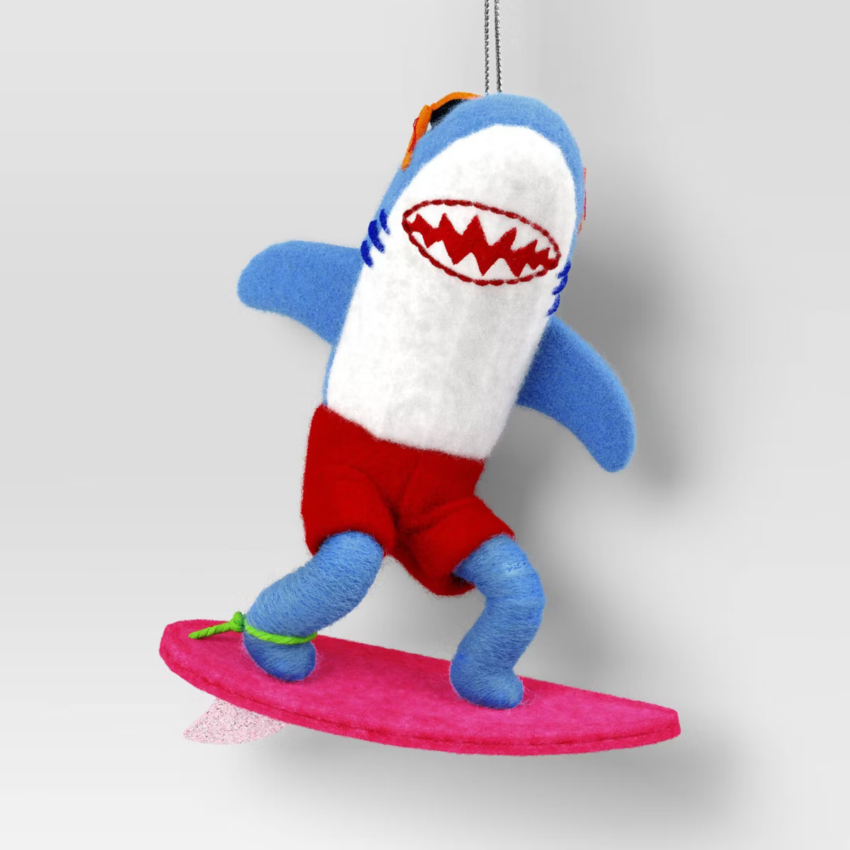 Christmas Felted Wool Shark with Surf Board Ornament - Wondershop™ | Target