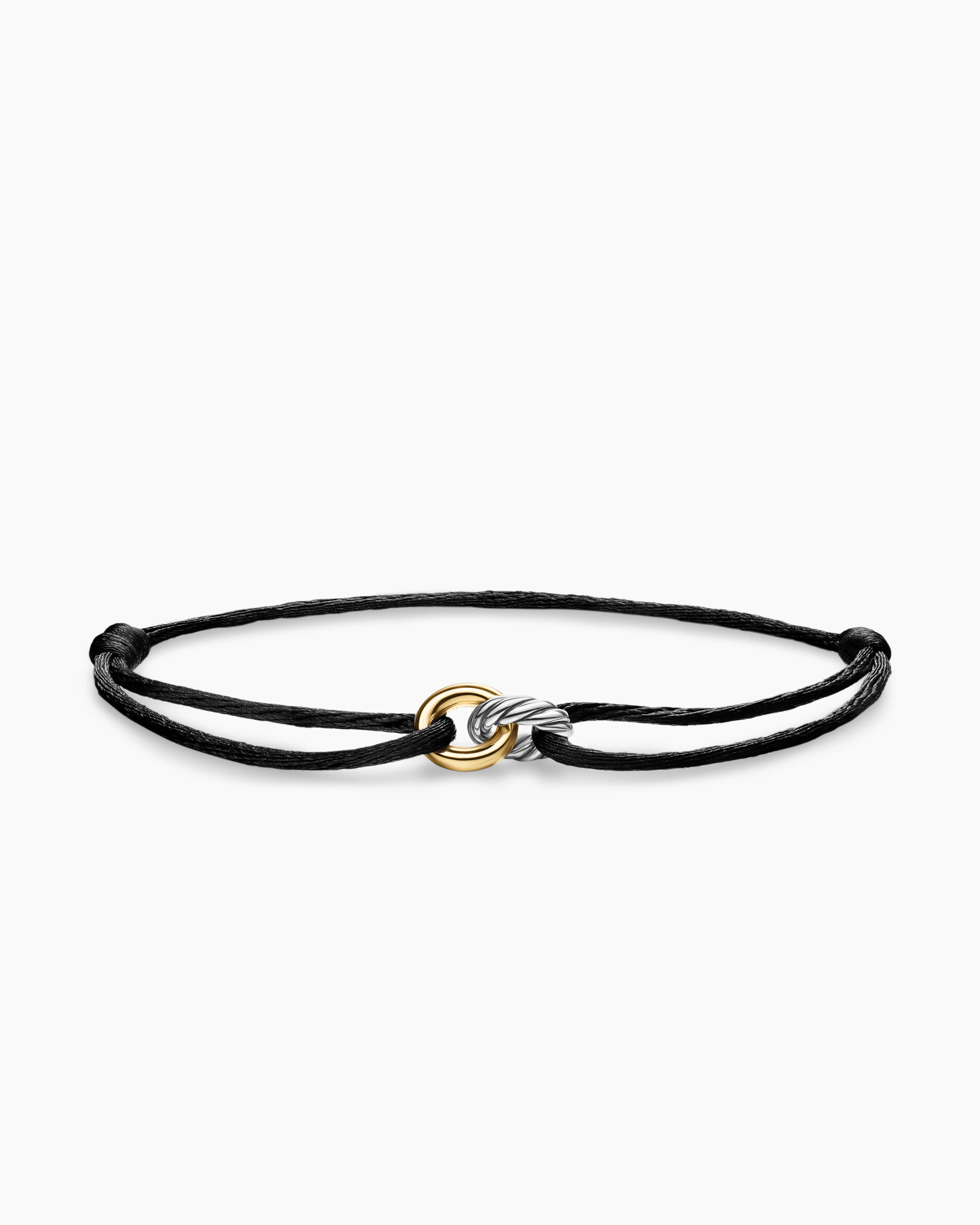 David Yurman | Sculpted Cable Linked Cord Bracelet with Sterling Silver and 14K Yellow Gold, 8.7m... | David Yurman