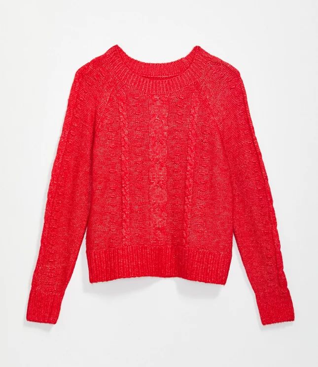 Stitchy Cable Sweater | LOFT | LOFT