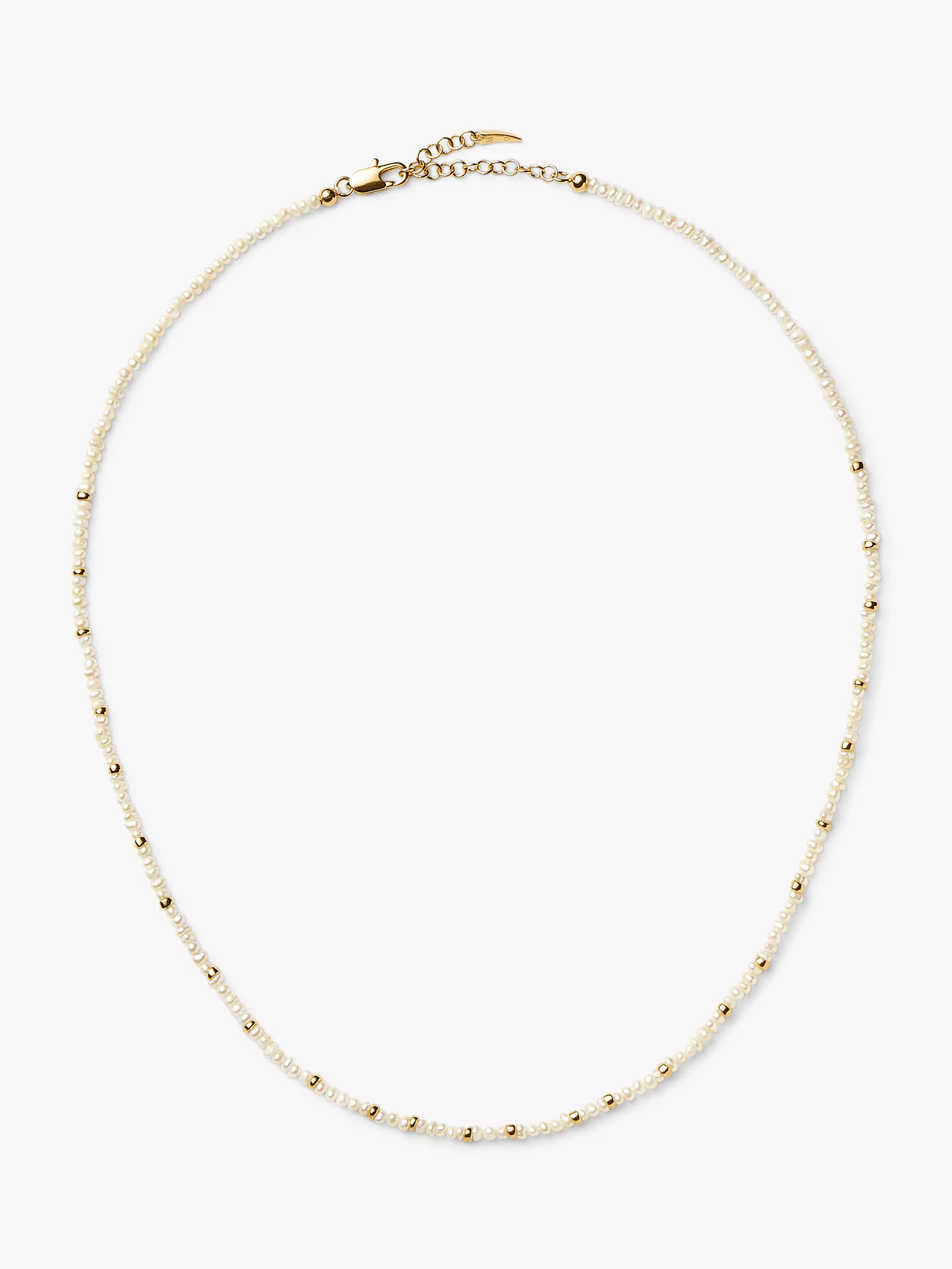 Missoma Beaded Necklace, Gold/Pearl | John Lewis (UK)