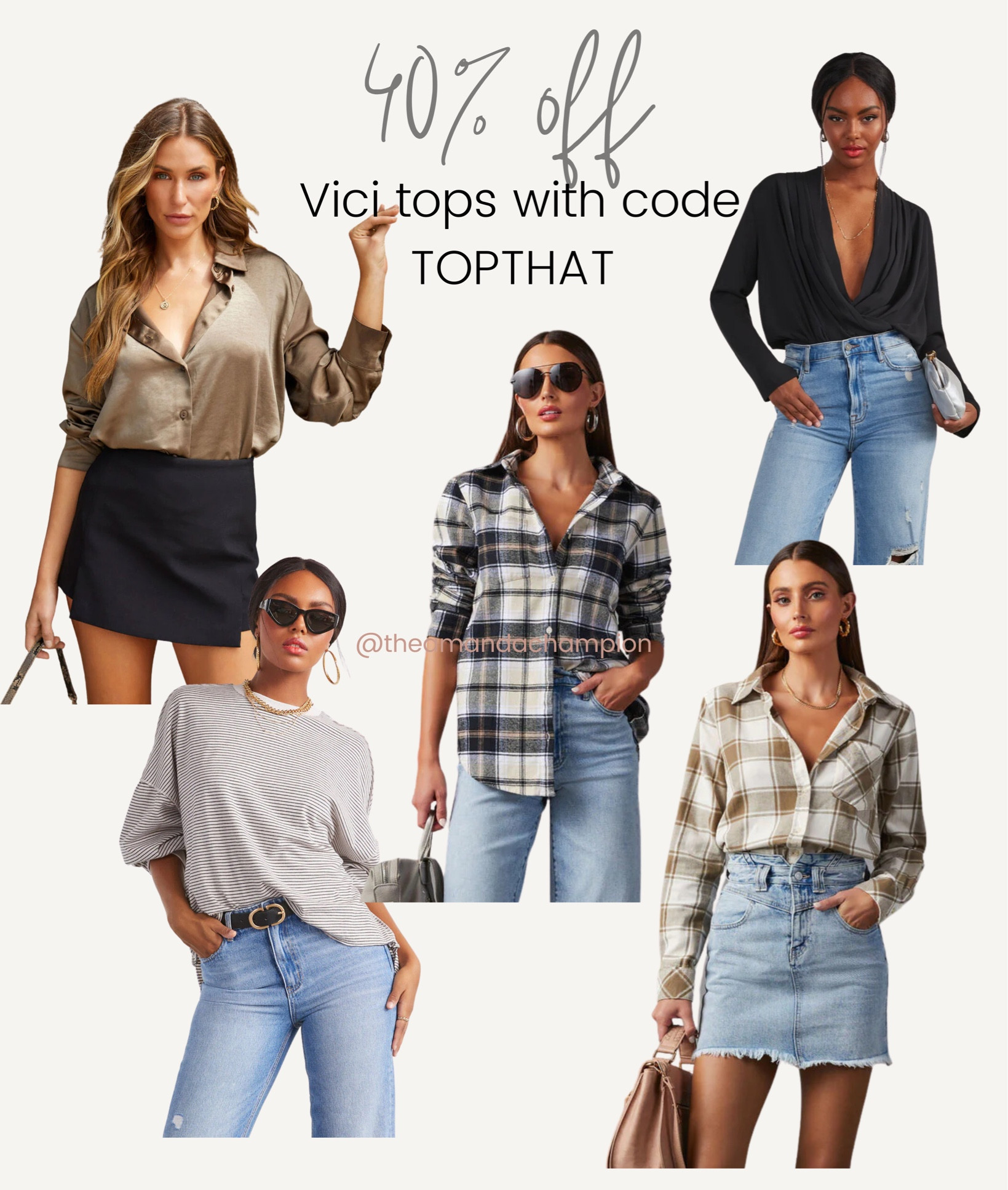 Vici is having a sale on select tops. 40% off, here are my picks!

Fall outfits
Fall clothes
Flannel
Plaid
Satin button down 
Women's fashion


#LTKover40 #LTKfindsunder50 #LTKsalealert