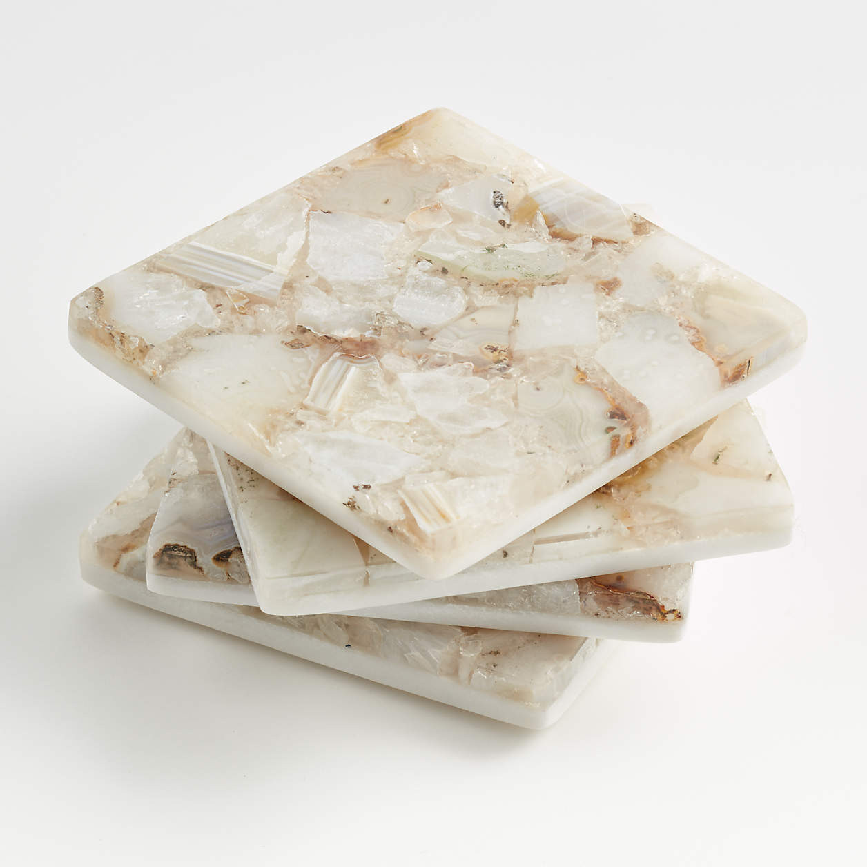 Marcella Agate Coasters, Set of 4 + Reviews | Crate & Barrel | Crate & Barrel