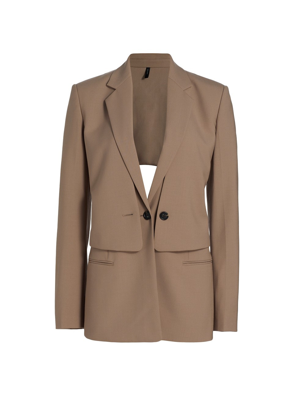 Women's Stretch Cut-Out Blazer - Taupe - Size 0 - Taupe - Size 0 | Saks Fifth Avenue