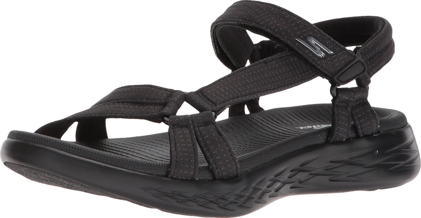 Skechers womens On-the-go 600 - Brilliancy Sport Sandal, Black, 8 US | Amazon (US)