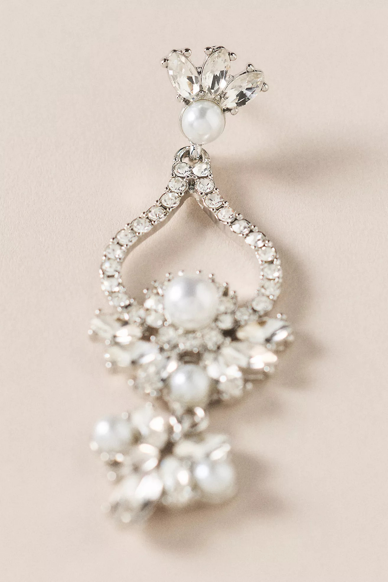 By Anthropologie Pearl and Crystal Chandelier Drop Earrings | Anthropologie (US)